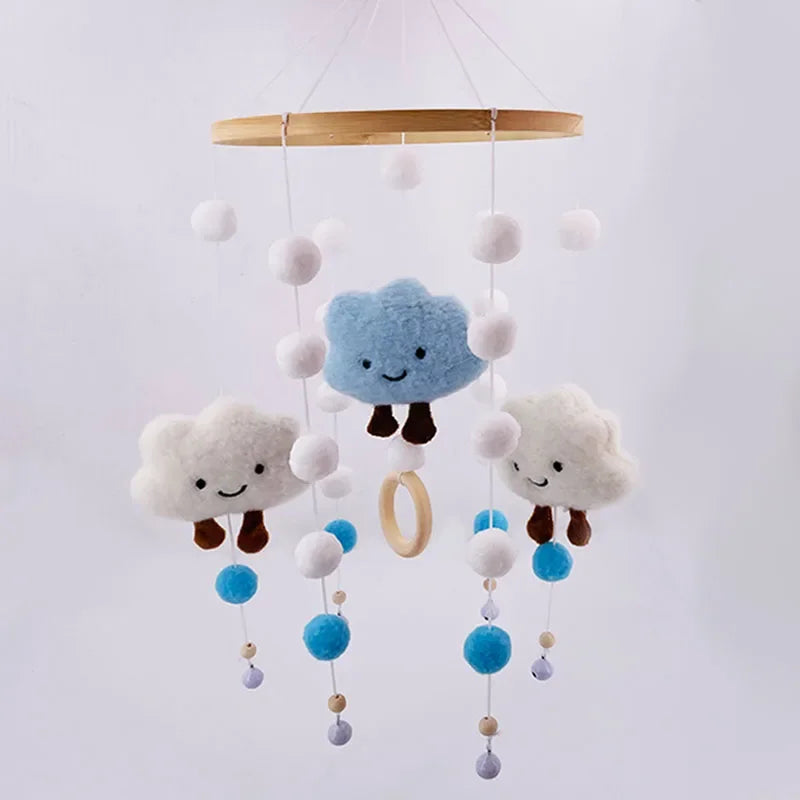 Baby Rattle Toy & Wooden Mobile