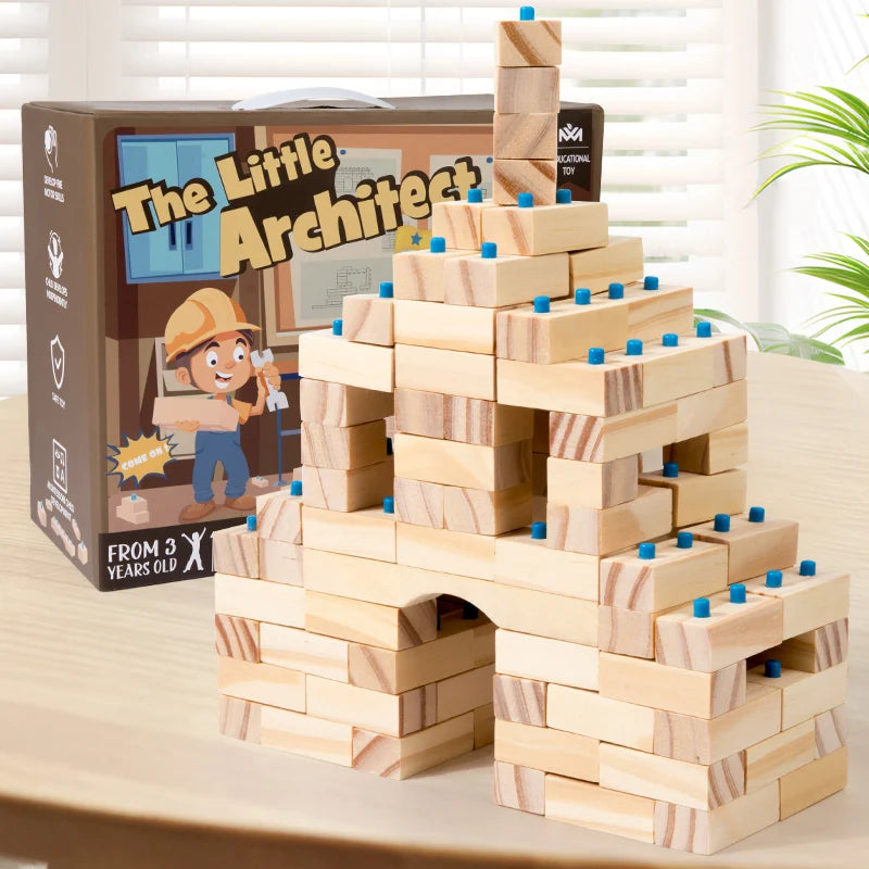 Natural Wood Children's Building Block