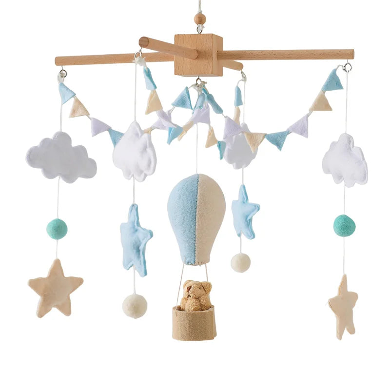 Baby Crib Mobile Wooden Bed Bell