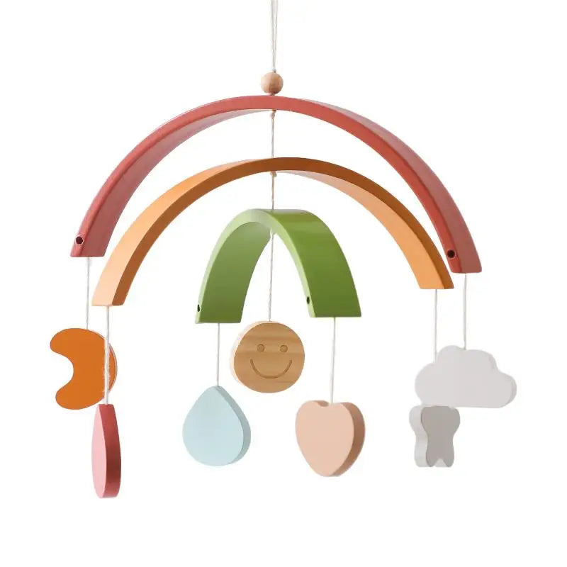 Baby Crib Mobile Wooden Bed Bell