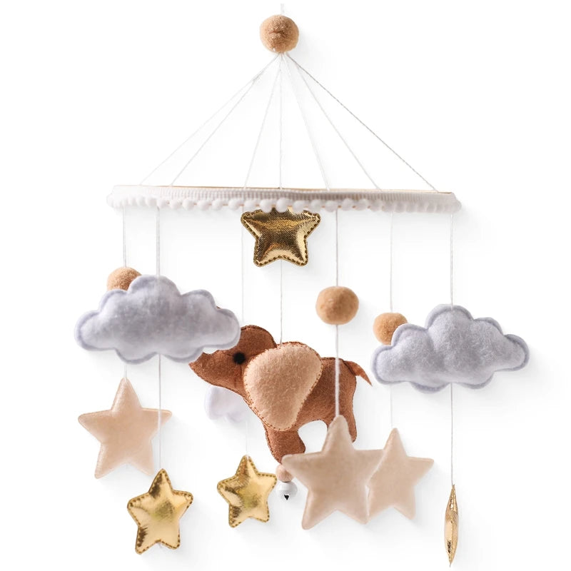 Baby Crib Mobile Wooden Bed Bell