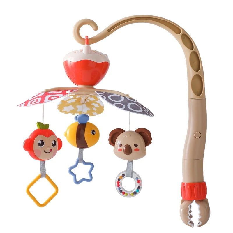 Baby Crib Mobile Wooden Bed Bell