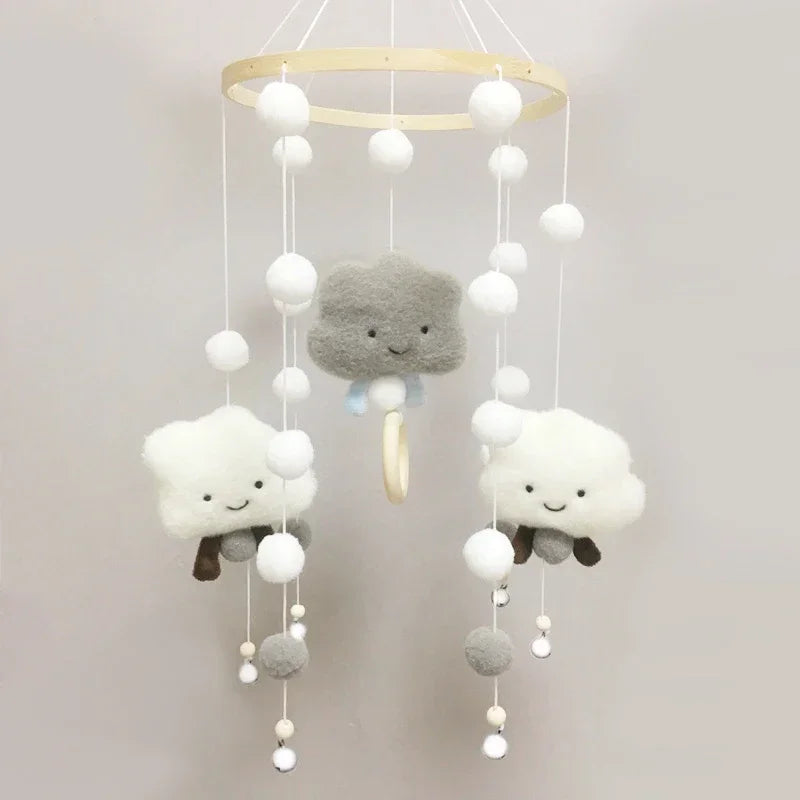 Baby Rattle Toy & Wooden Mobile